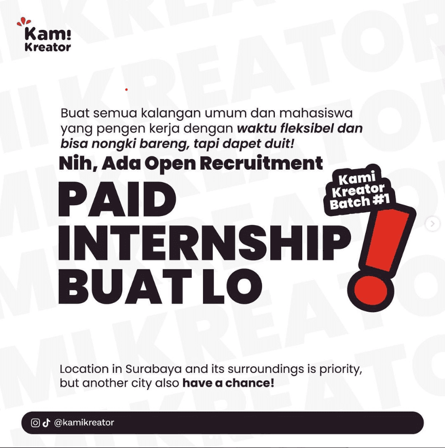 Open Paid Internship picture